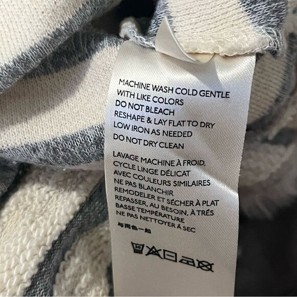 Maeve by Anthropologie Astor Fur-Trimmed Striped Pullover Size Medium - Picture 11 of 12